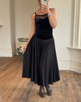Vintage 80s Velvet Full Circle Midi Dress