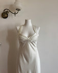 Vintage 90s Calvin Klein Satin Bridal Slip Ivory