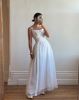 Vintage 60s Strappy Lace Wedding Dress