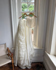 Vintage 90s Italian Sequin Bustier and Ruffle Skirt Bridal Set