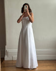 Vintage 90s Classic Strapless Wedding Gown