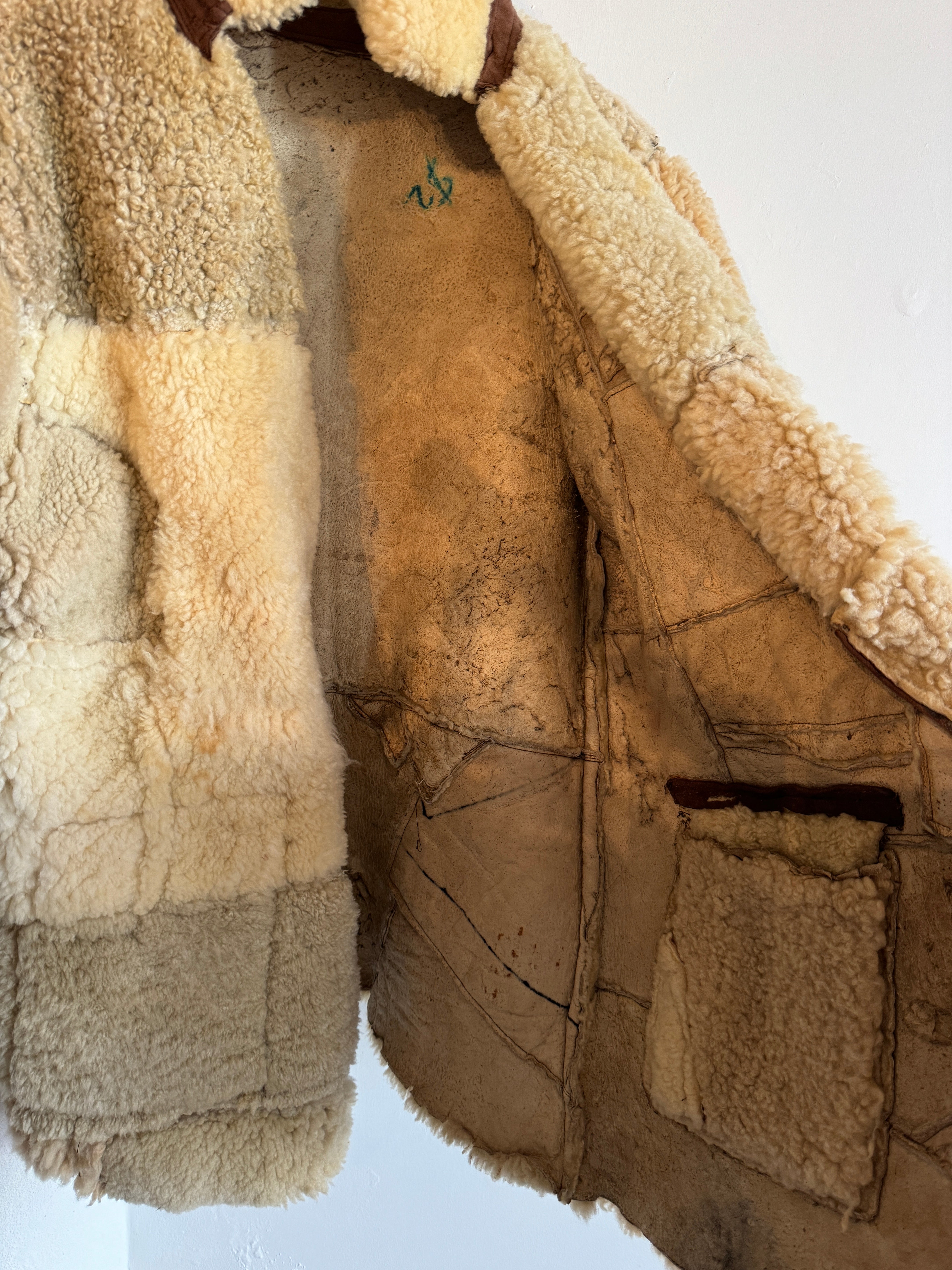 Vintage Rare Shearling Patchwork Jacket