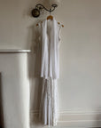 Vintage 90s Silver Sequin Fairy Wedding Dress With Scarf