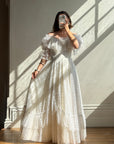 Vintage 70s Lace Prairie Wedding Dress