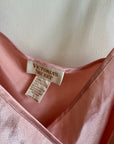 Vintage Victorias Secret Pink Satin Bodysuit