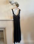 Vintage 90s Victorias Secret Sheer Lace Bow Maxi