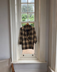 Vintage 90s Plaid Blazer Navy, Burgundy and Cream
