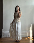 Antique Edwardian Cotton Maxi Skirt