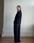 Vintage 90s Tailored Wool Blazer Noir