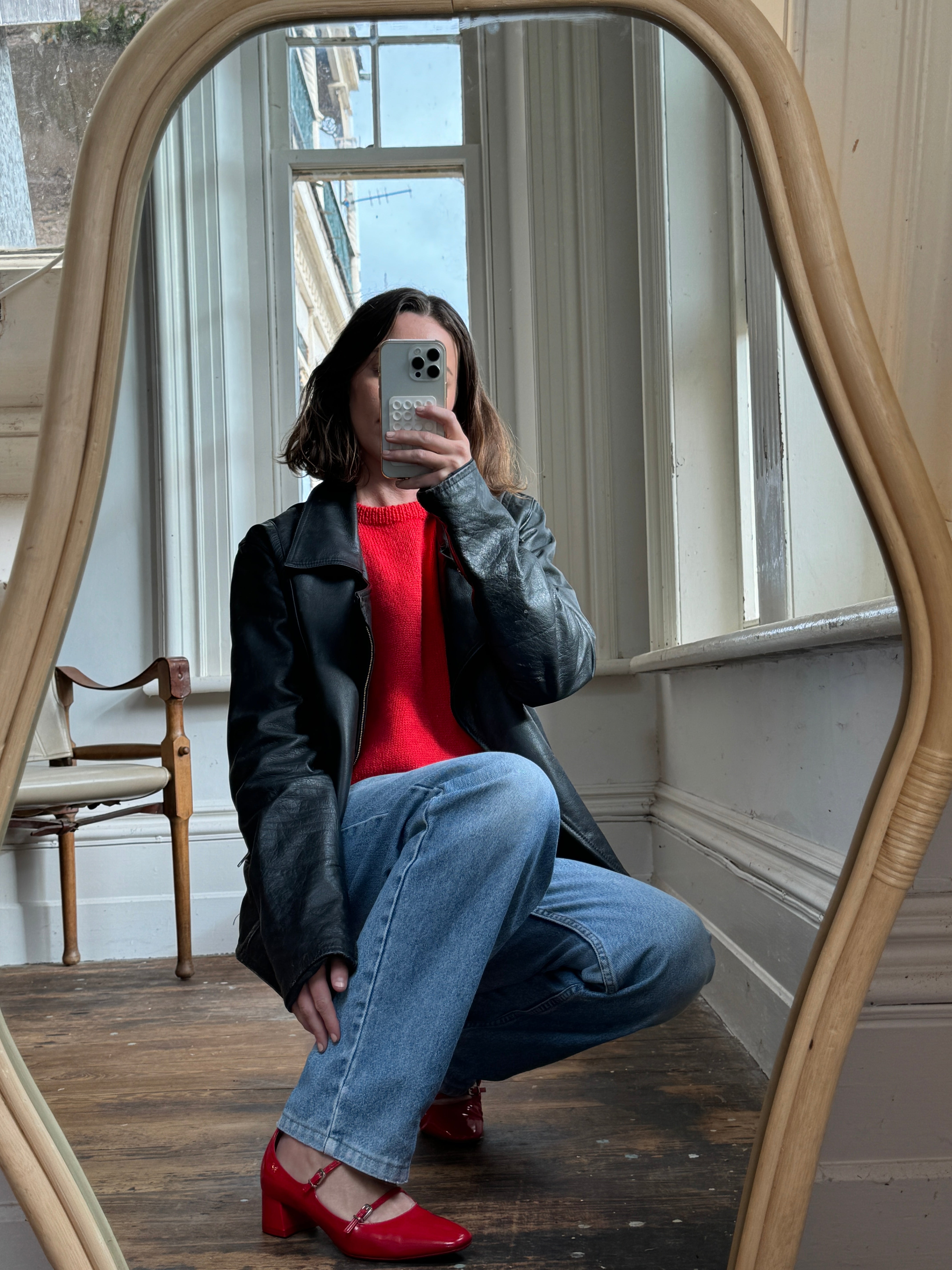 Vintage Chunky Leather Biker Jacket