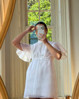 Vintage 60s Babydoll Micro Mod Bridal Mini