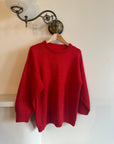 Vintage Red Wool Crew Jumper