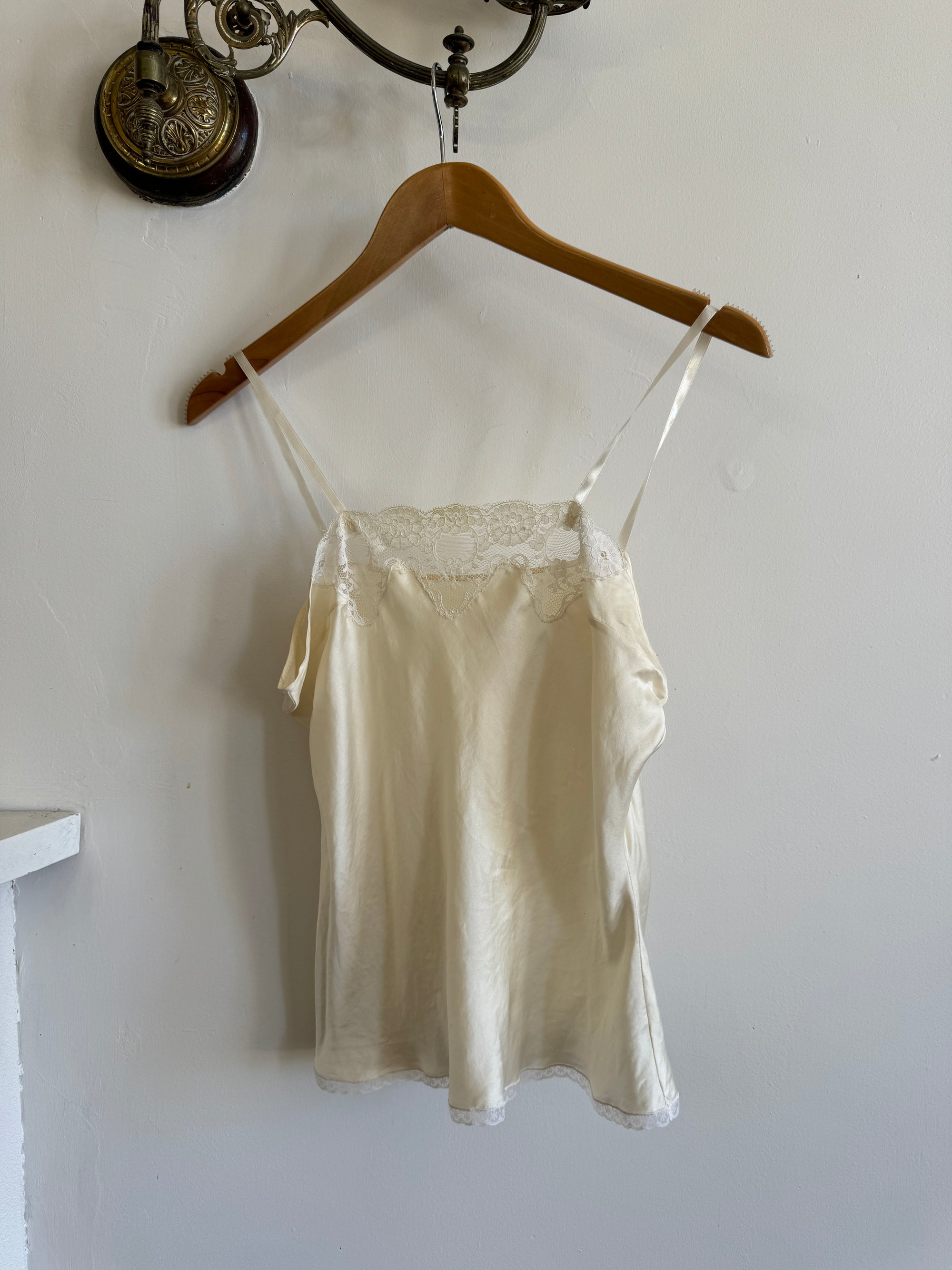 Vintage 90s Champagne Satin Camisole
