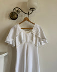 Vintage 60s Crepe Caplette Wedding Dress