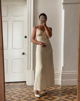 Vintage 60s Sequin and Crepe Slip Wedding Dress