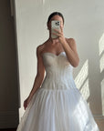 Vintage Y2K Pure Silk Drop Waist Princess Wedding Gown