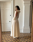 Vintage Stretch Ruffle Boat Neck Wedding Dress