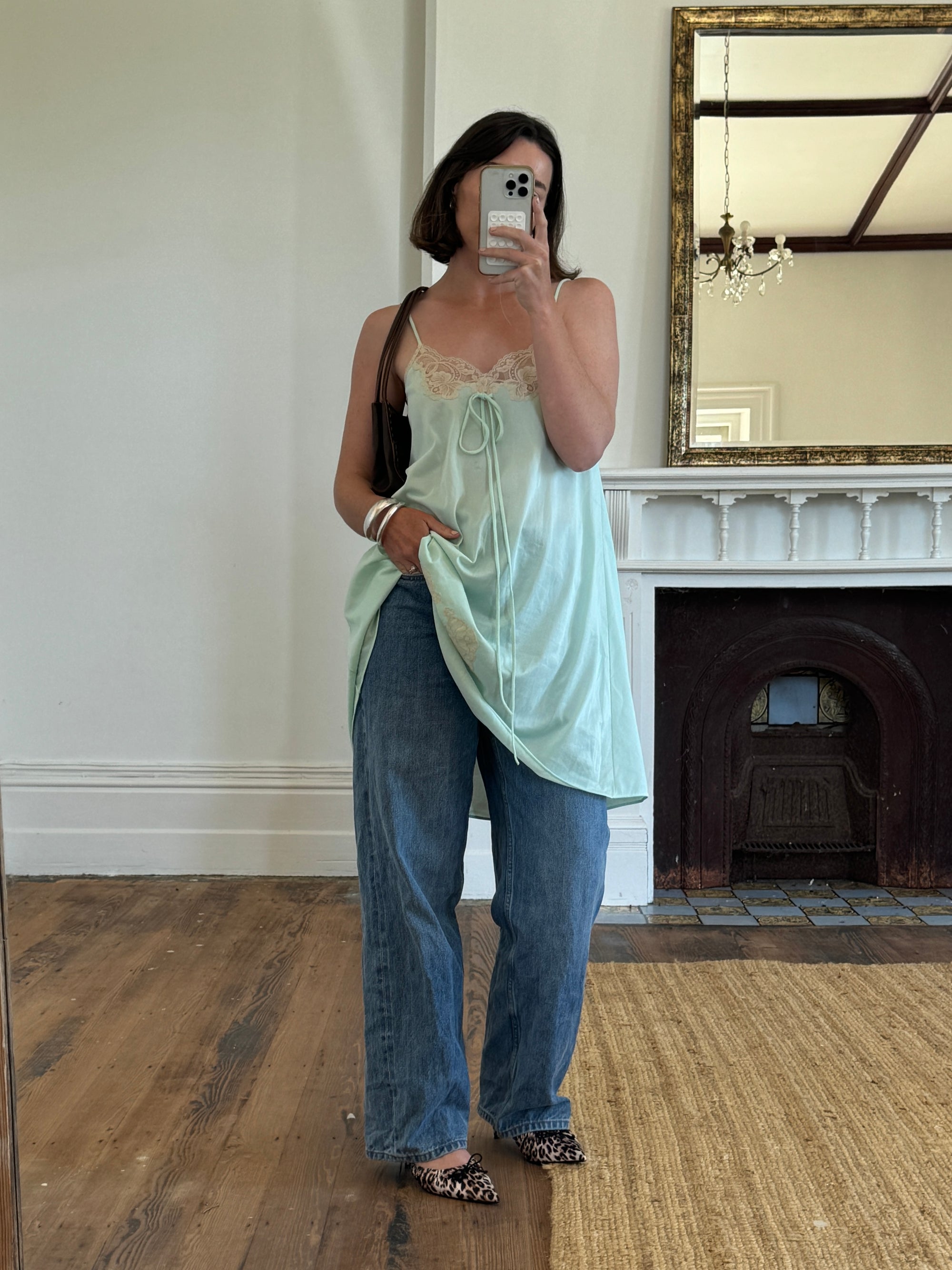 Vintage 50s Mint Negligee A-Line Mini Slip