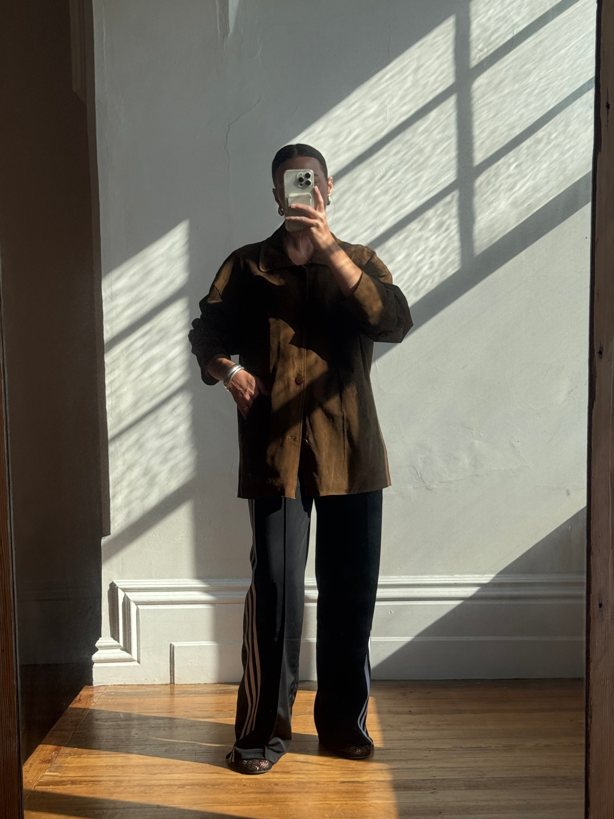 Vintage 90s Cognac Suede Barn Jacket
