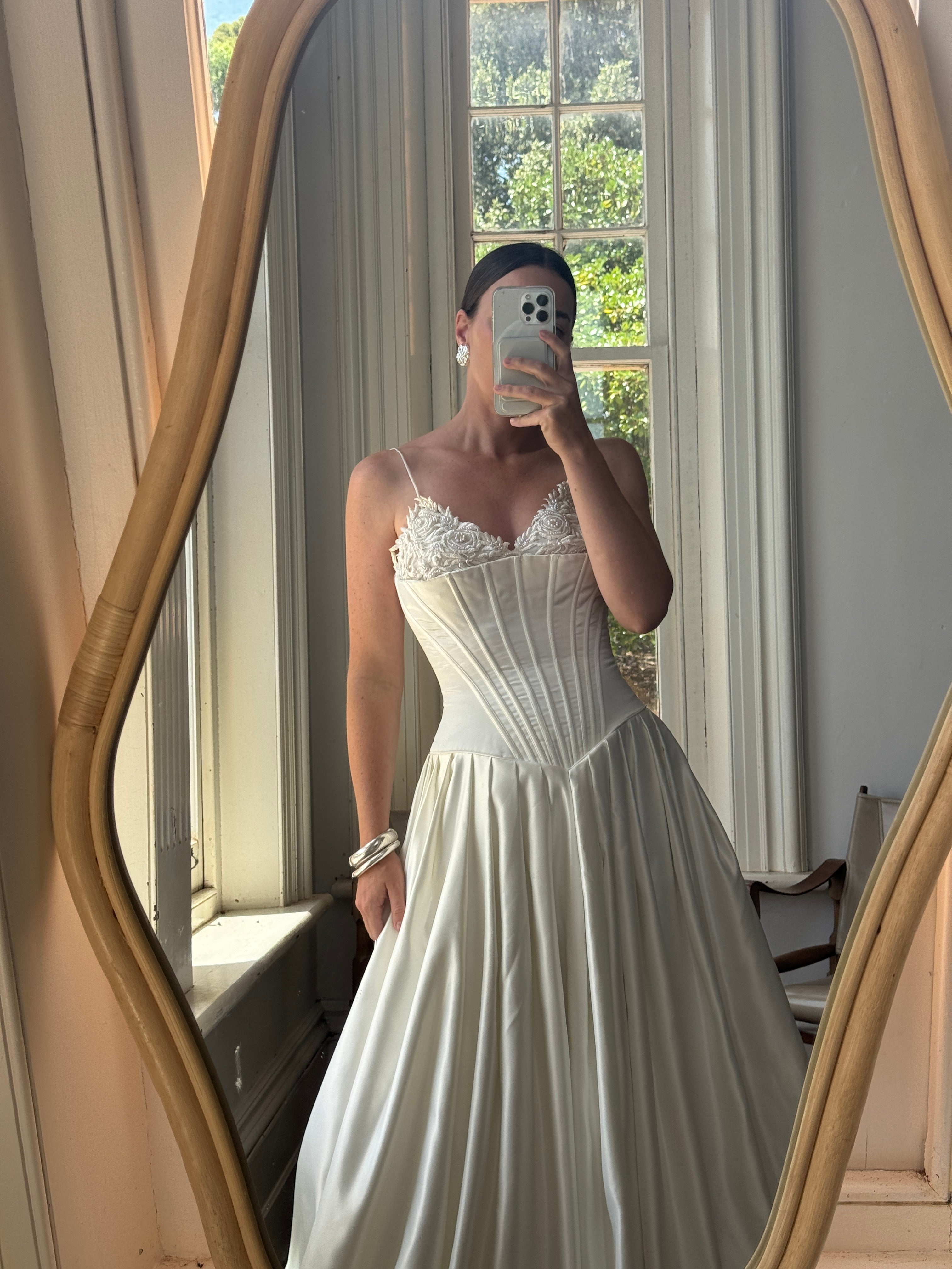 Vintage 1992 Corset Satin Wedding Gown