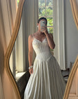 Vintage 1992 Corset Satin Strappy Wedding Gown