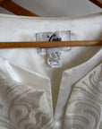 Vintage 90s Jacquard Rhinestone Jacket and Chiffon Bridal Skirt Set