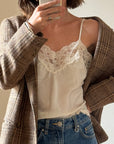 Vintage Christian Dior Lace Embroidered Camisole Ivory