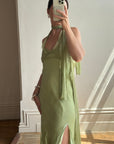Vintage 90s Olive Strapless Fairy Dress