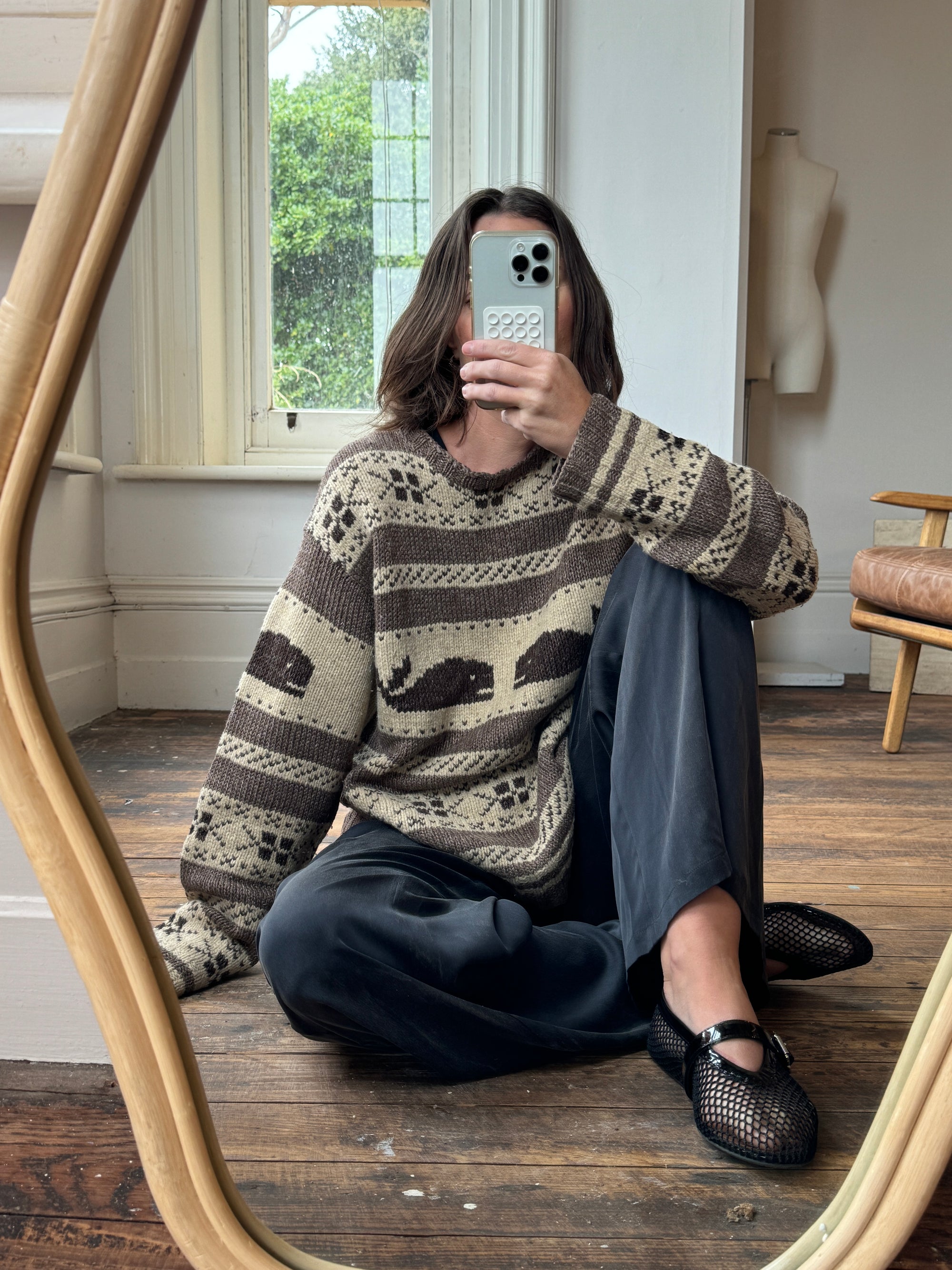 Vintage Polo Ralph Lauren Hand Knit Jumper with Whales