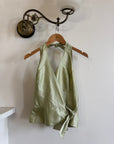 Vintage 90s Pure Silk Sleeveless Wrap Top Apple