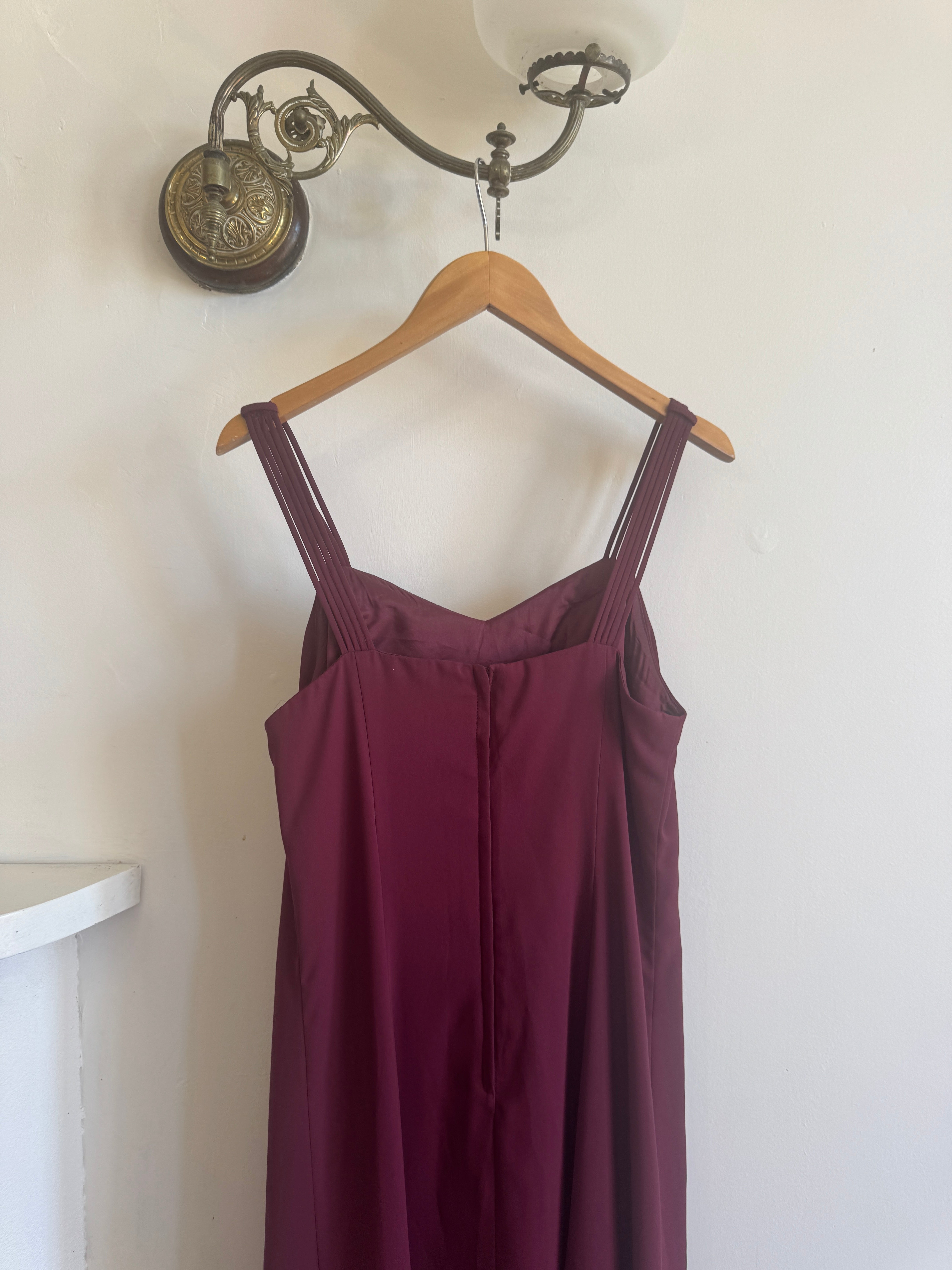 Vintage 90s Australian Made Plum Strappy Dress