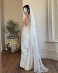 CMTB x Luce Di Luna Repurposed Antique Tambour Lace Chapel Length Veil