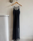 Vintage 90s Archival Jenny Bannister Sheer Slip Dress Noir