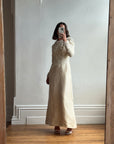 Vintage 60s Embellished Italian Made Silk and Wool Wedding Gown