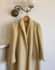 Vintage 60s Shearling Wool Long Coat Creme