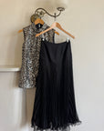 Vintage 60s Rare Embellished Tunic and Fluted Pant Set