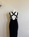 Vintage 90s Bodycon Midi Harness Straps With Rhinestone Buckles