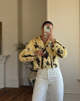 Vintage 70s Australian Made Spotted Rabbit Fur Jacket