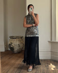 Vintage 60s Rare Embellished Tunic and Fluted Pant Set