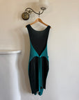 Vintage Issey Miyake IM Pleated Teal Apron Dress