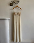 Vintage 60s Sequin and Crepe Slip Wedding Dress