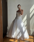 Vintage Y2K Pure Silk Drop Waist Princess Wedding Gown