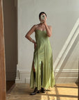 Vintage 90s Olive Strapless Fairy Dress