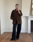 Vintage 90s Cognac Suede Barn Jacket