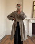 Vintage 60s Australian Made Herringbone Trench Latte