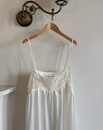 Vintage 90s Christian Dior Babydoll Satin Slip Dress Ivory