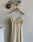 Vintage 60s Sequin and Crepe Slip Wedding Dress