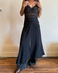 Vintage 90s Victorias Secret Sheer Lace Bow Maxi