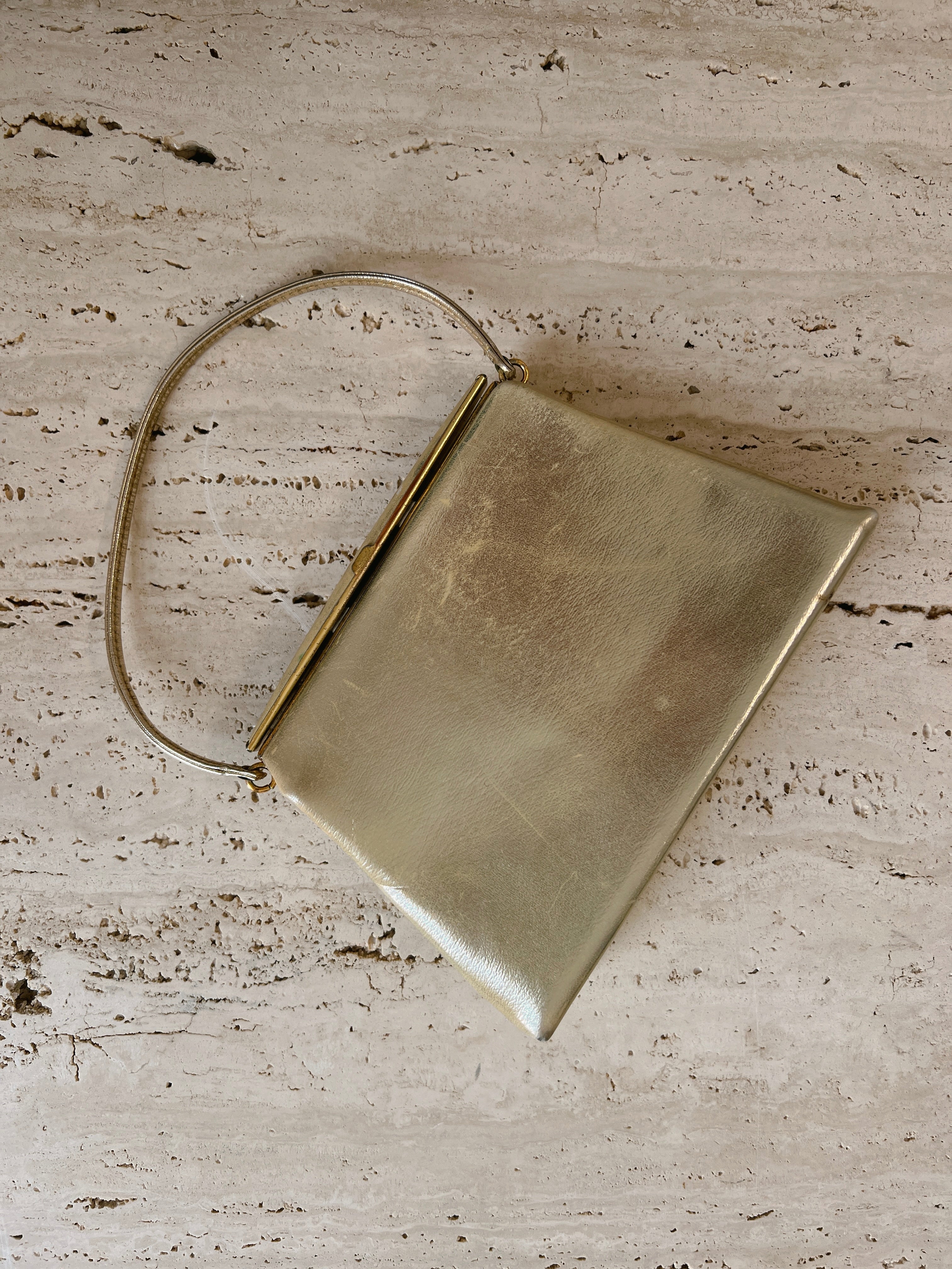 Vintage Gold Structured Purse