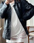 Vintage 90s Leather Jacket Black